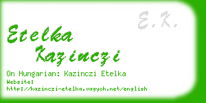 etelka kazinczi business card